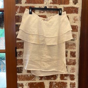 Crown linen designs ruffle off the shoulder top